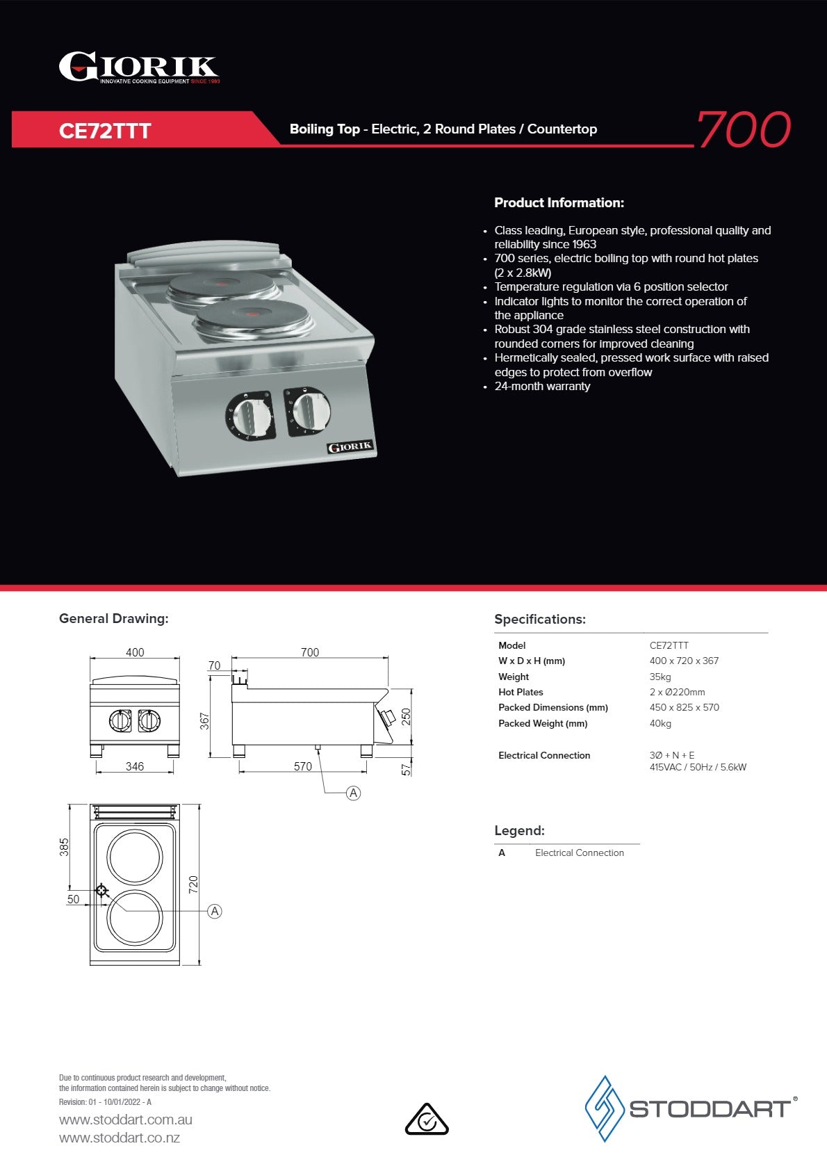 Thumbnail - Giorik 700 Series CE72TTT - Cook Top