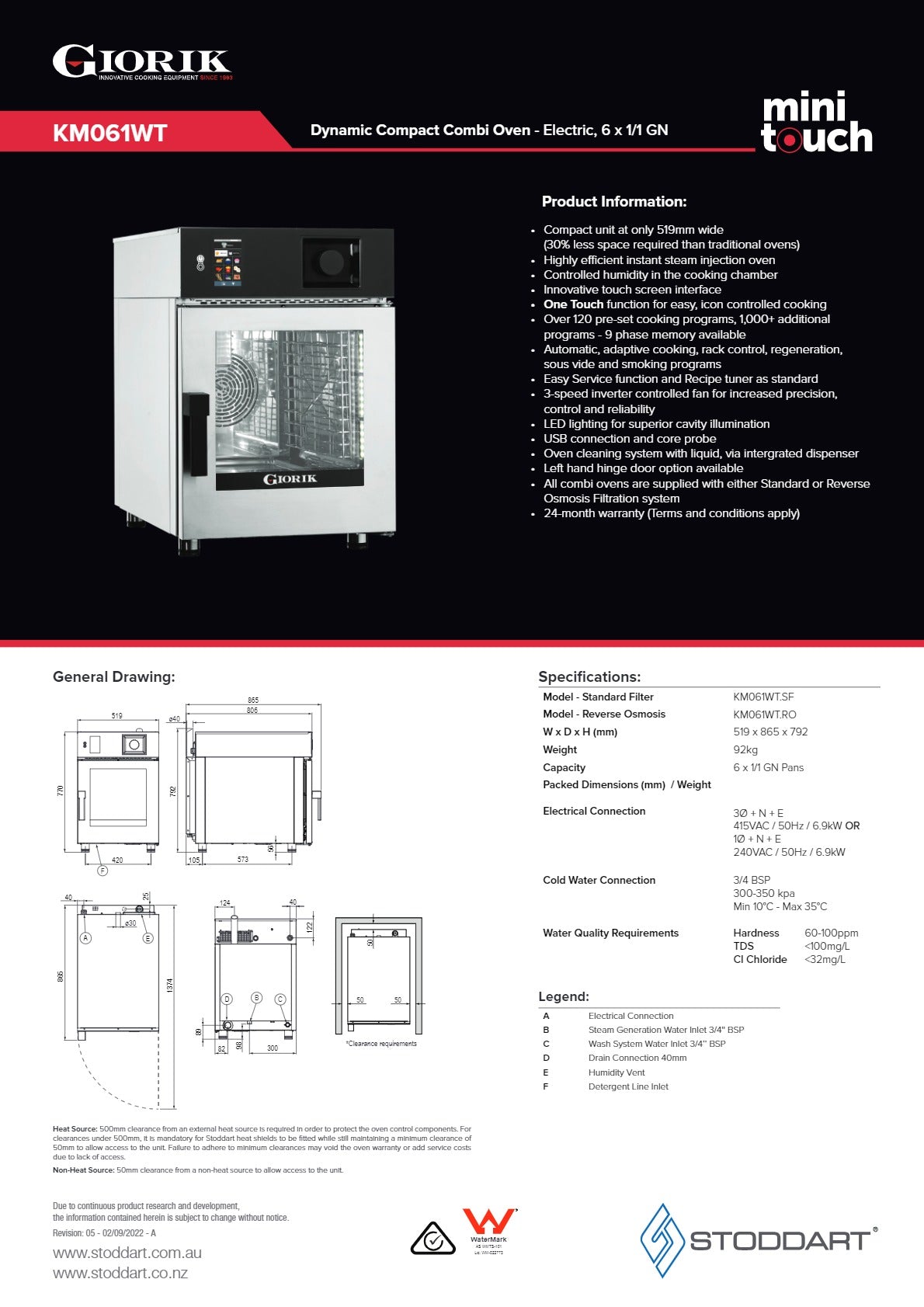 Thumbnail - Giorik Mini-Touch KM061WT.RO - Combi Oven