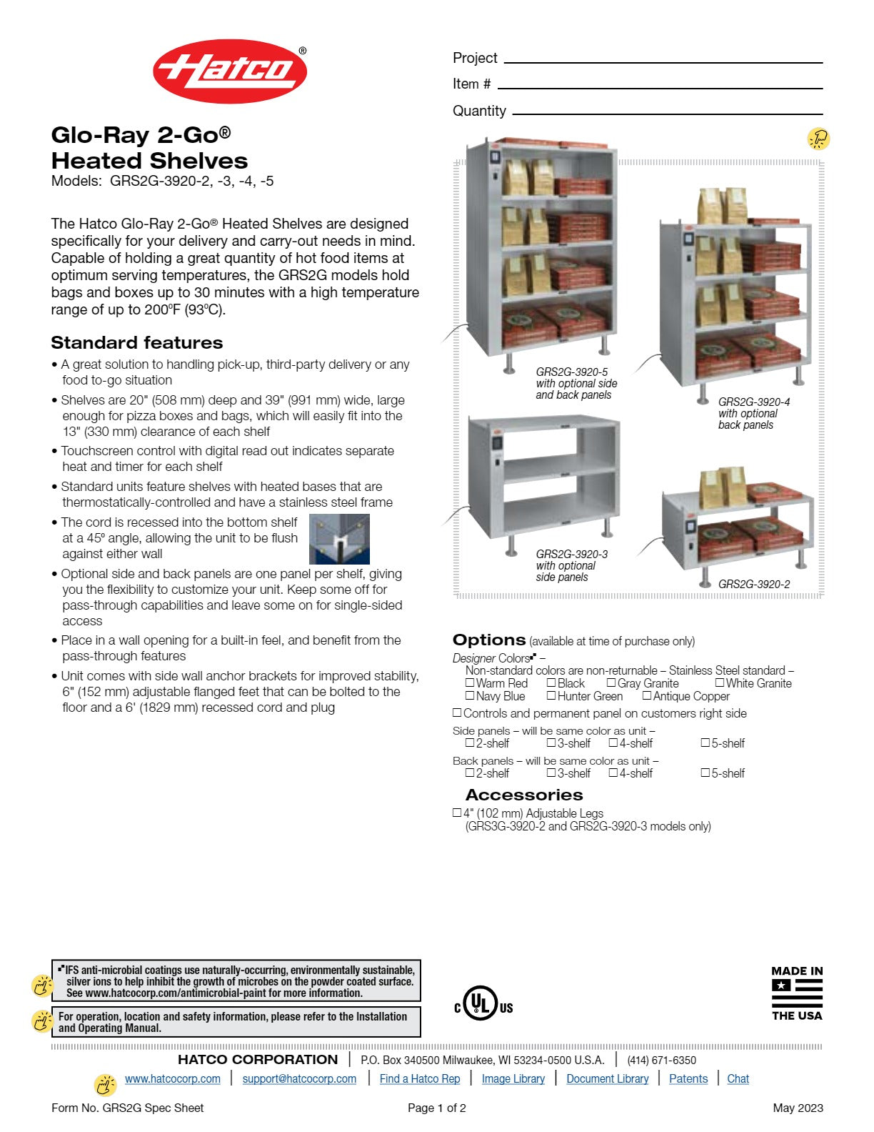 Thumbnail - Hatco Glo-Ray 2-Go GRS2G-3920-2 - Heated Shelves