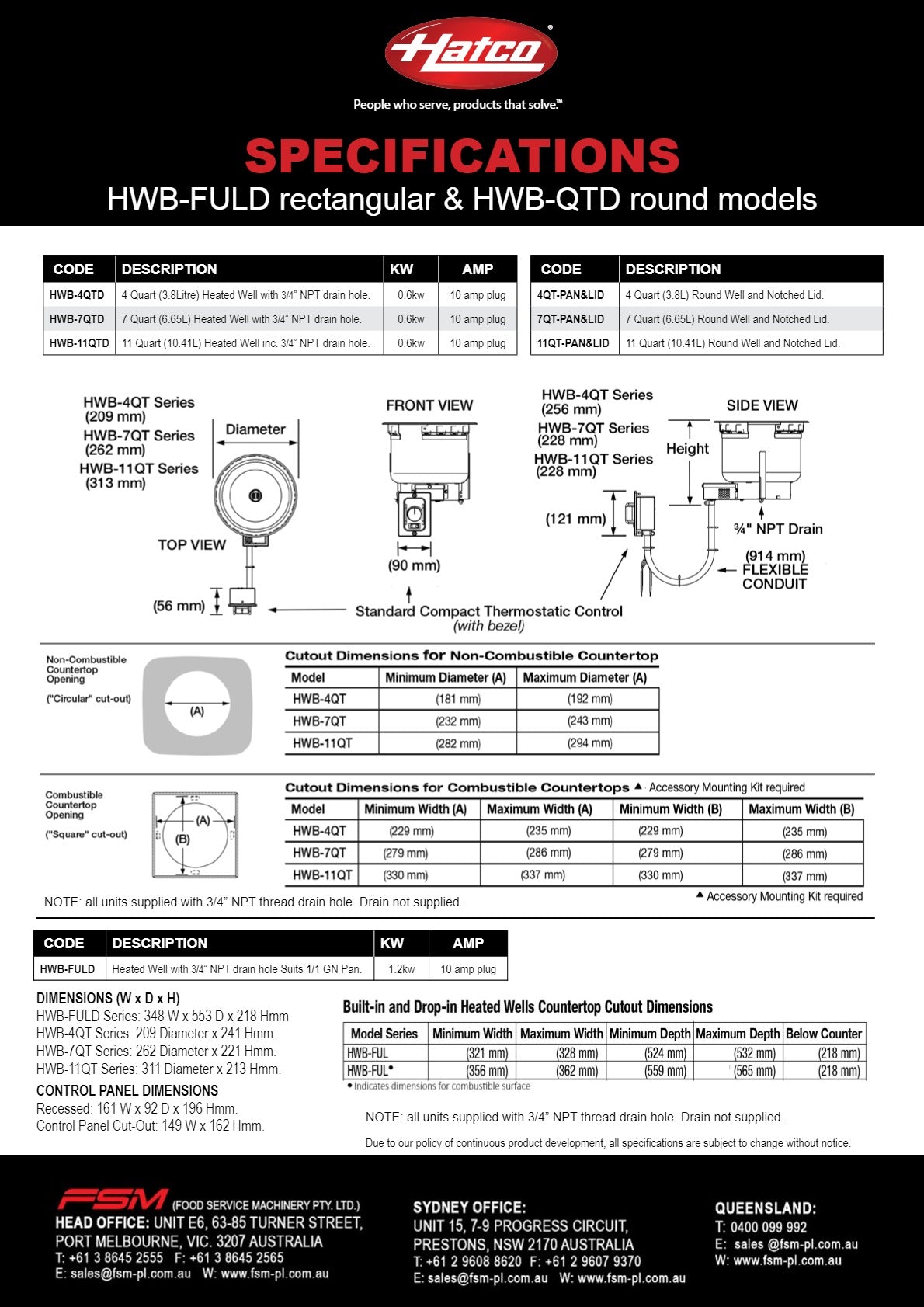 Thumbnail - Hatco HWB-FULD - Built-In Heated Well