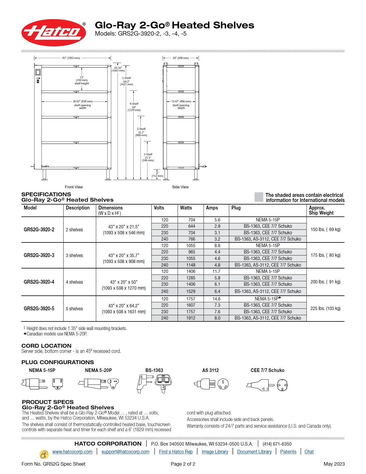 Thumbnail - Hatco Glo-Ray 2-Go GRS2G-3920-2 - Heated Shelves