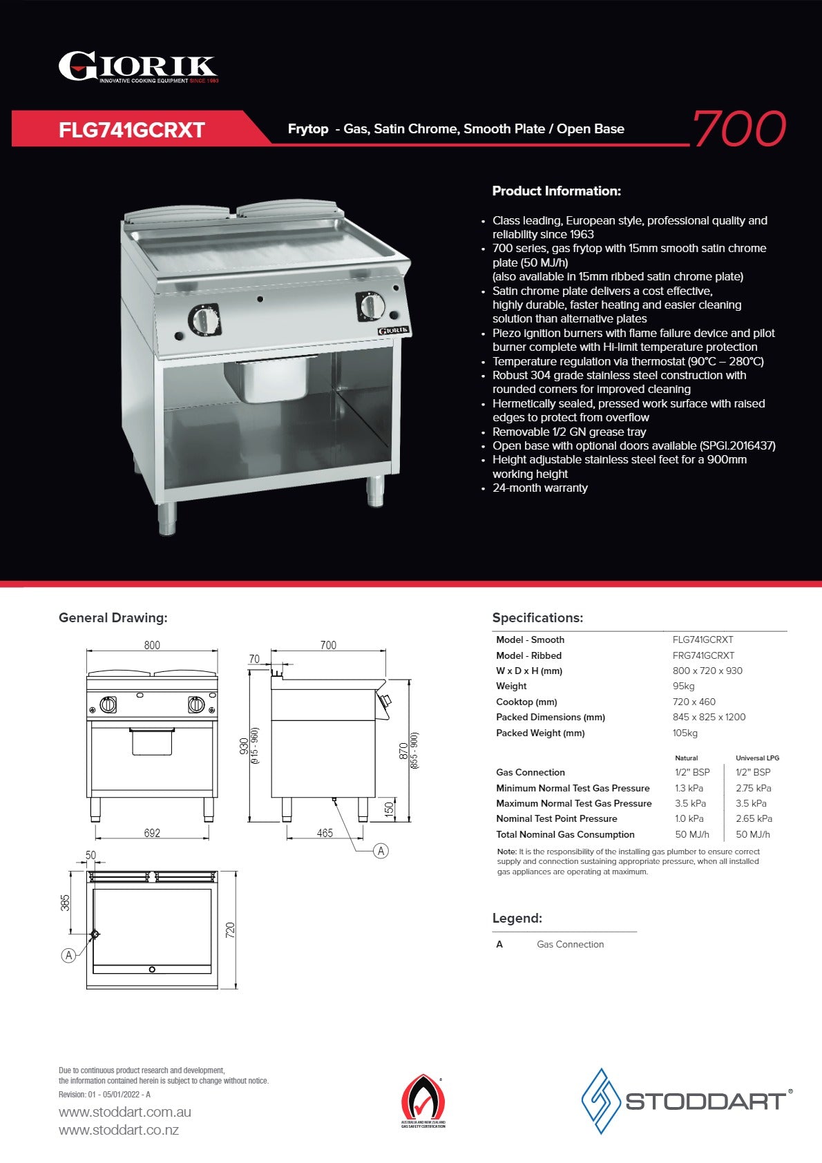 Thumbnail - Giorik FLG741GCRXT - Griddle