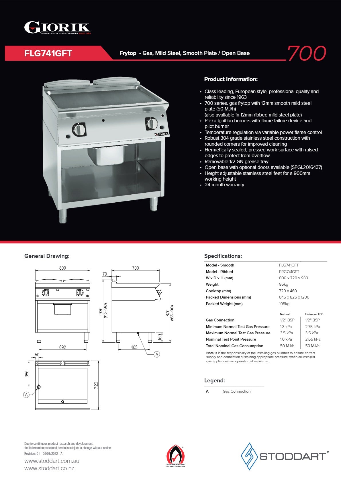 Thumbnail - Giorik FLG741GFT - Griddle