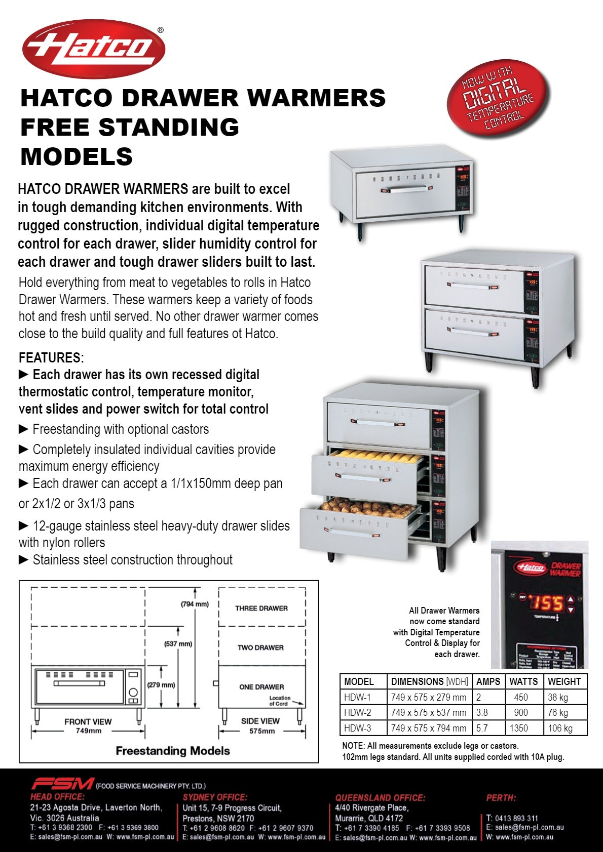 Thumbnail - Hatco HDW-3 - Drawer Warmer