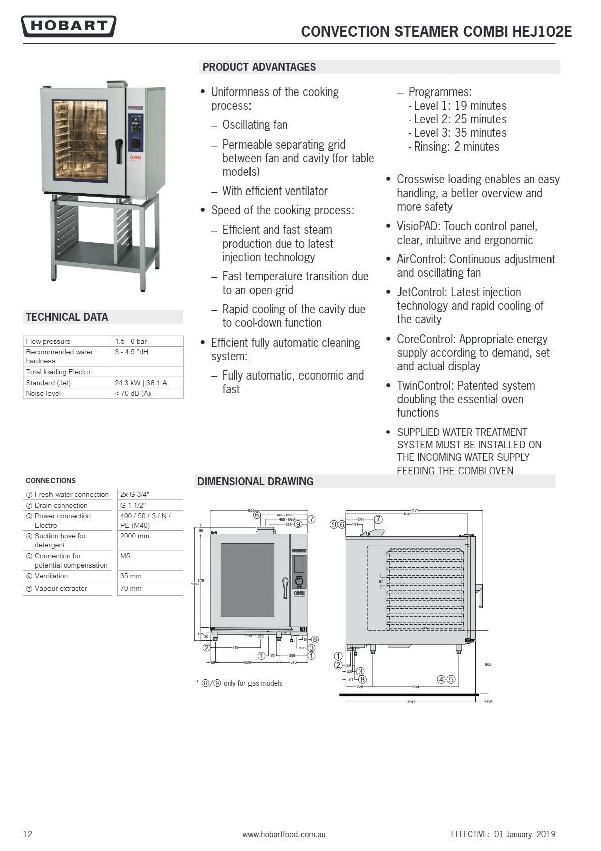 Thumbnail - Hobart HEJ102E - Combi Oven