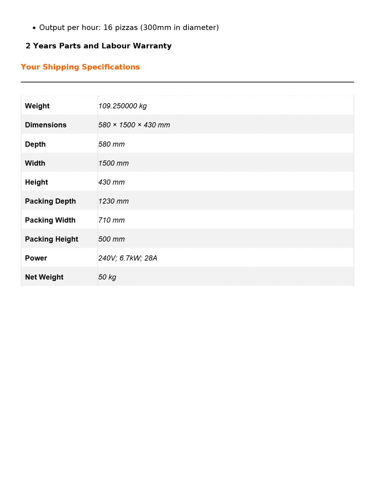 Baker Max HX-1E - Conveyor Oven