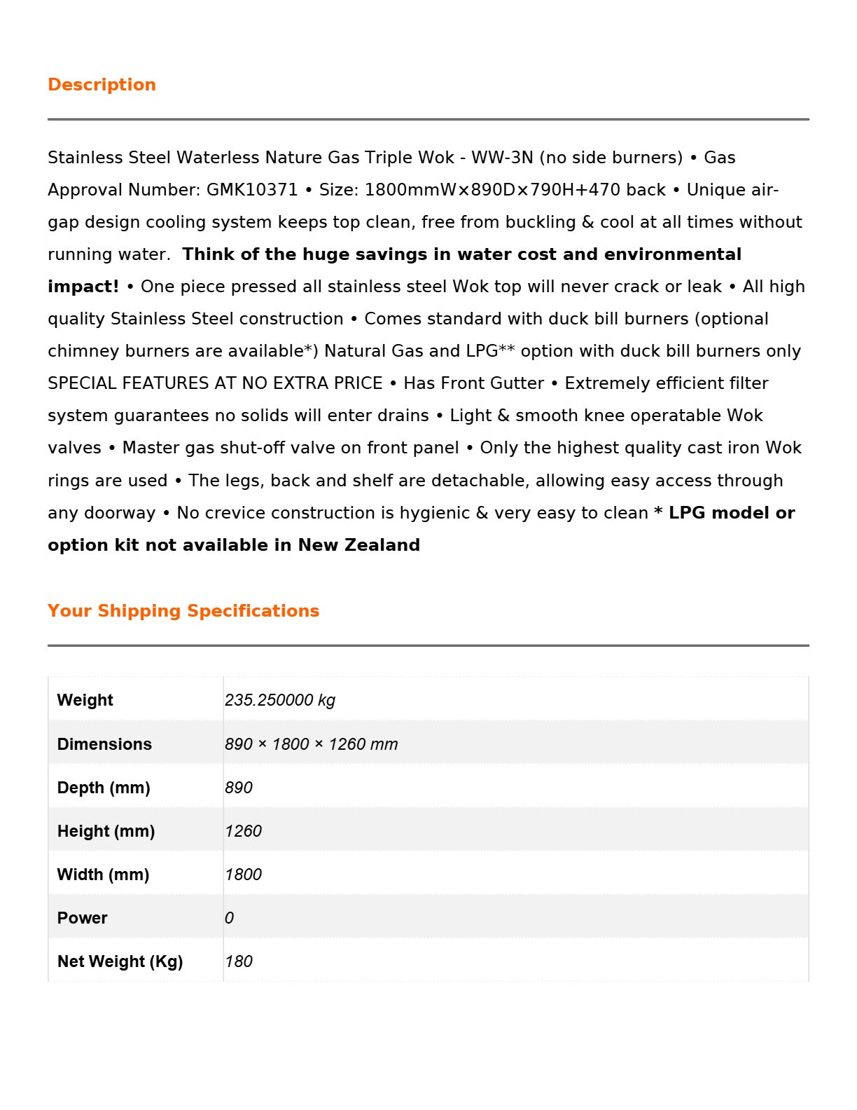 Gasmax WW-3N - Triple Wok