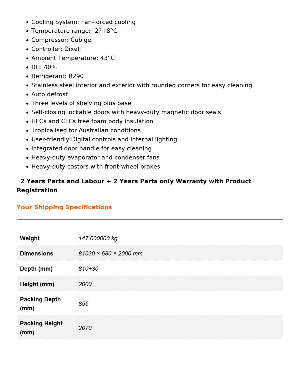 FED-X XURC600SFV - Upright Fridge