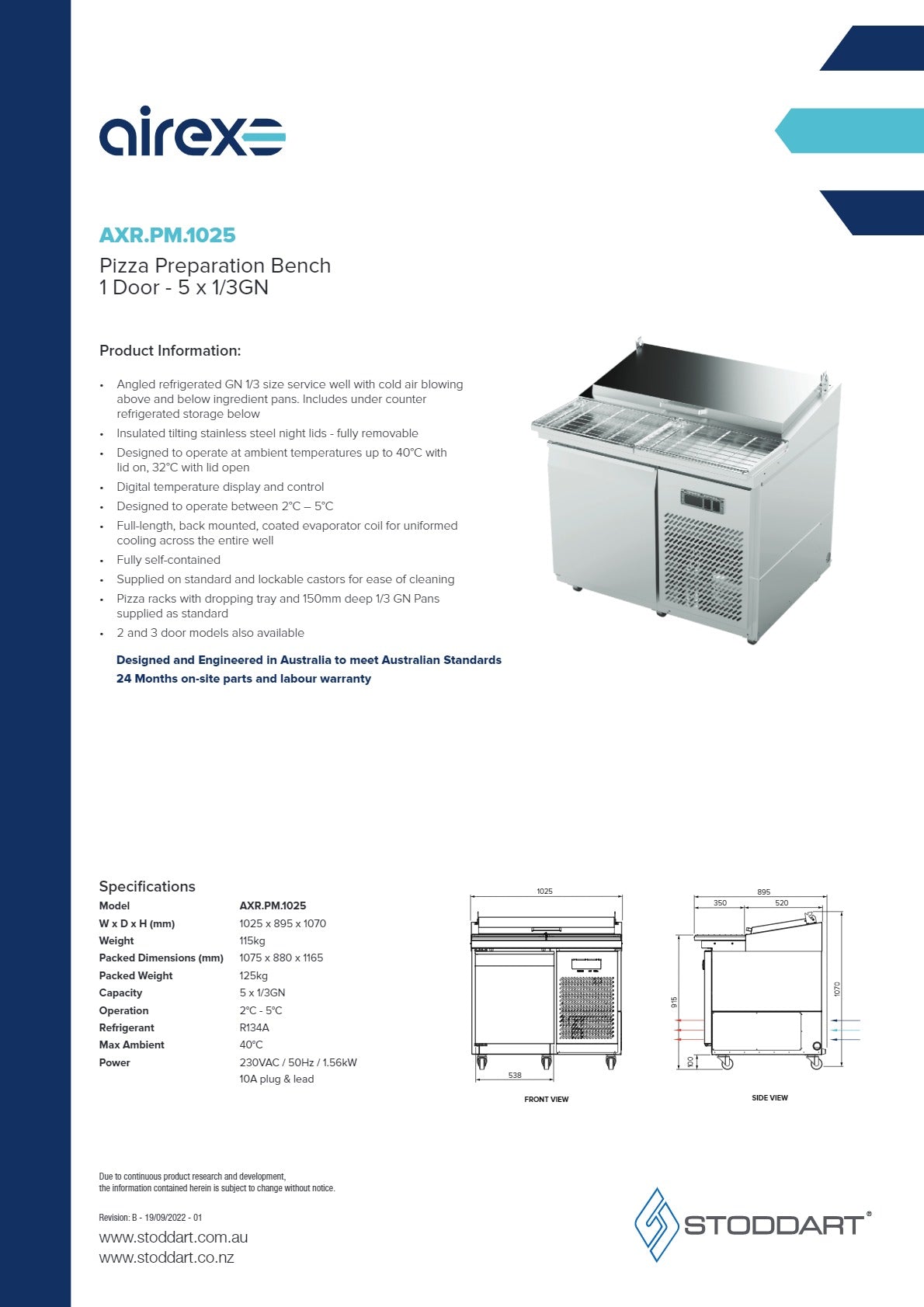 Thumbnail - Airex AXR.PM.1025 - Pizza Prep Fridge