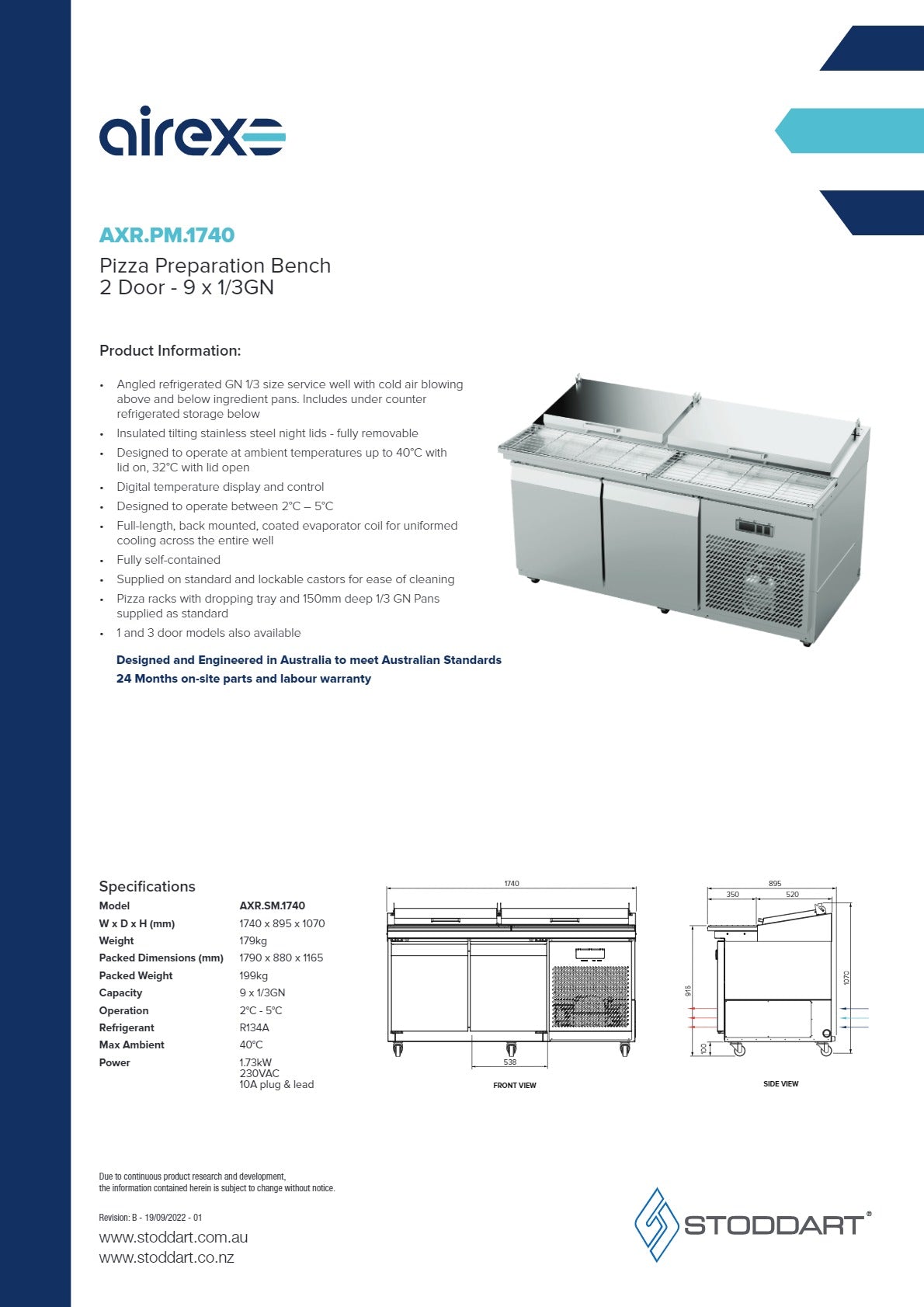 Thumbnail - Airex AXR.PM.1740 - Pizza Prep Fridge